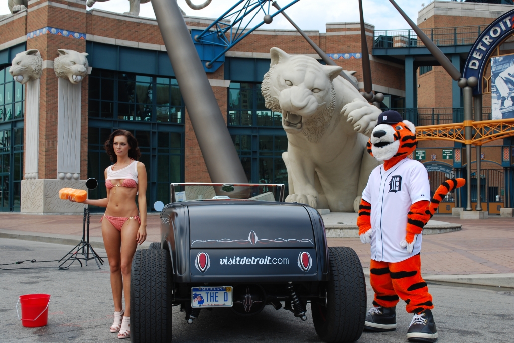 Vor dem Stadion der Detroit Tigers, Foto von: Messe Friedrichshafen, www.messe-friedrichshafen.de