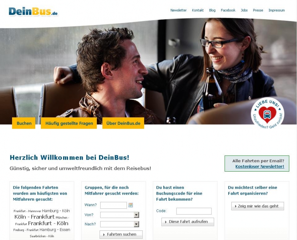 Zusammen statt allein - Günstig und umweltfreundlich mit DeinBus durch Europa reisen 