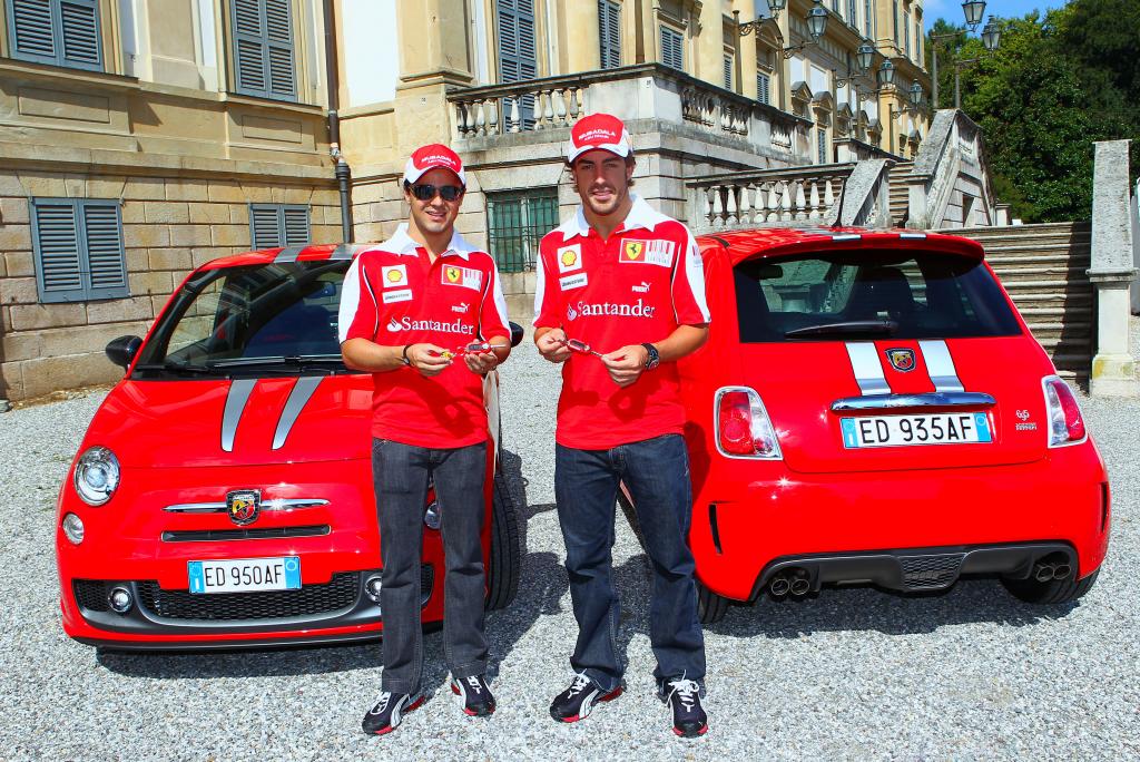 Alonso und Massa fahren Abarth 695 Tributo Ferrari