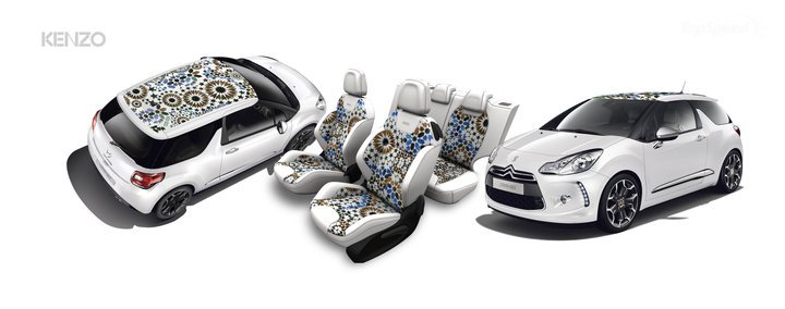Der Citroen DS3 designed by KENZO mit Blumen-Muster im Sixties-Look