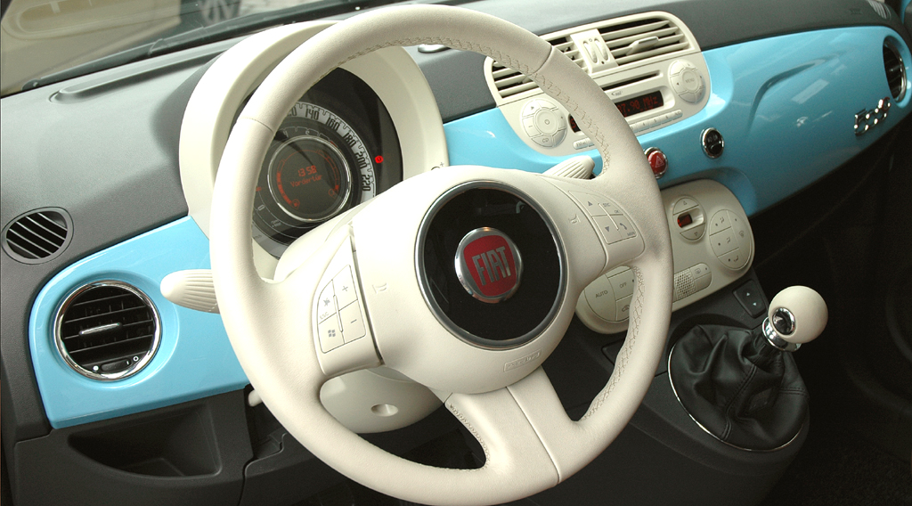 Fiat 500 TwinAir: Blick ins Innere. 