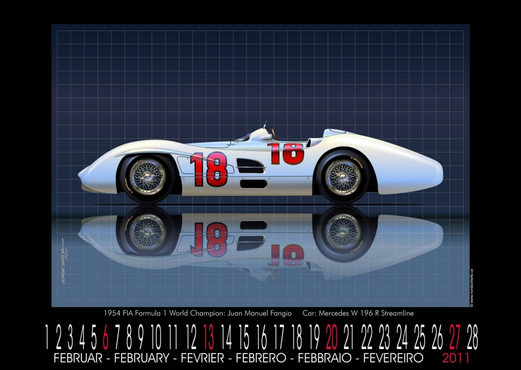 Formel 1 trifft Kunst: World Champion Cars Kalender 2011 von Jorge Garcia 
