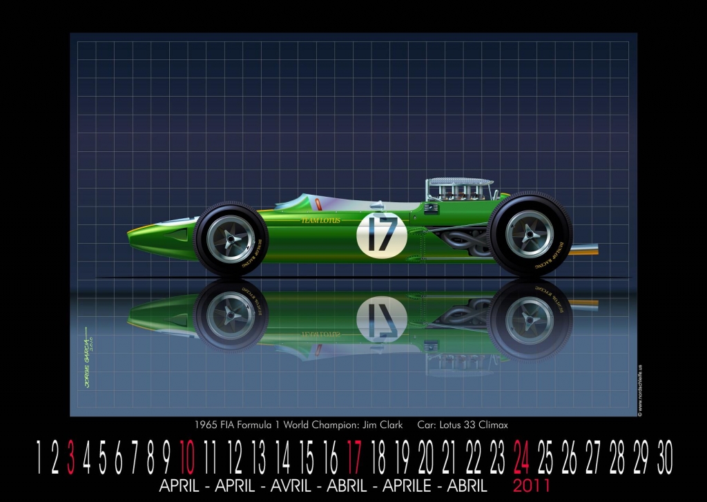 Formel 1 trifft Kunst: World Champion Cars Kalender 2011 von Jorge Garcia 