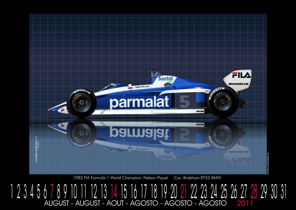 Formel 1 trifft Kunst: World Champion Cars Kalender 2011 von Jorge Garcia 