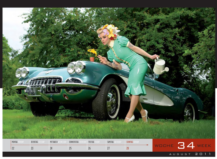 Girls & legendary US-Cars 2011: Carlos Kellá präsentiert 52 Mädchen mit Motoren
