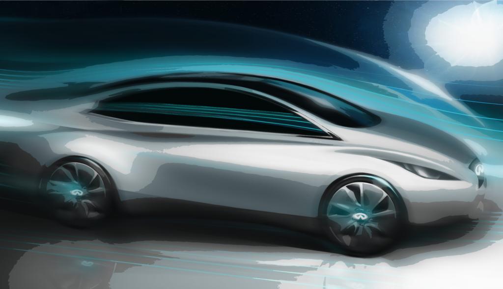 Infiniti zeigt erste Skizze eines geplanten Elektroautos