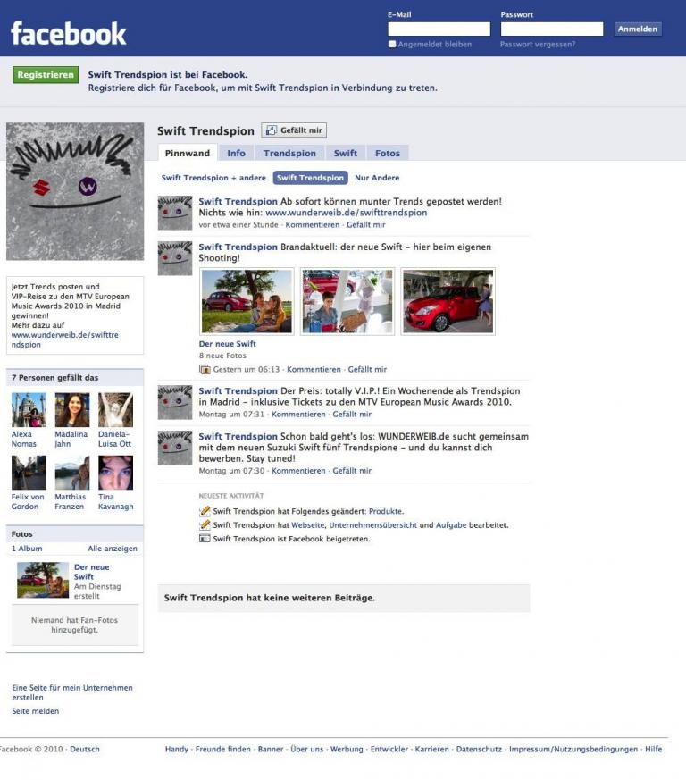 Suzuki sucht ''Suzuki Swift Trendspion''