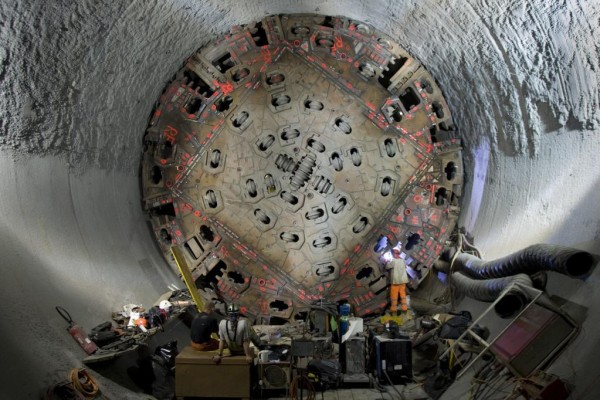 Gotthard-Basistunnel vor Durchbruch 