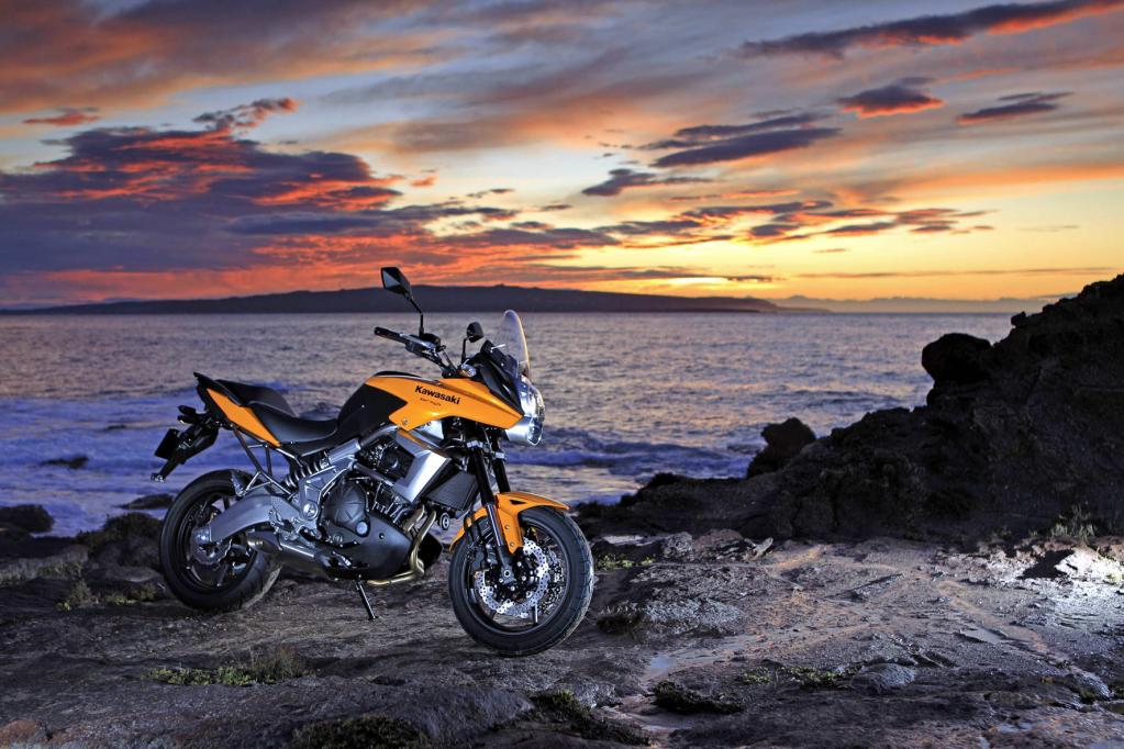 Macht eine gute Figur: Die Kawasaki Versys. 