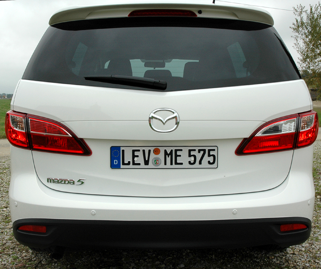 Mazda5: Blick auf die Heckpartie. 