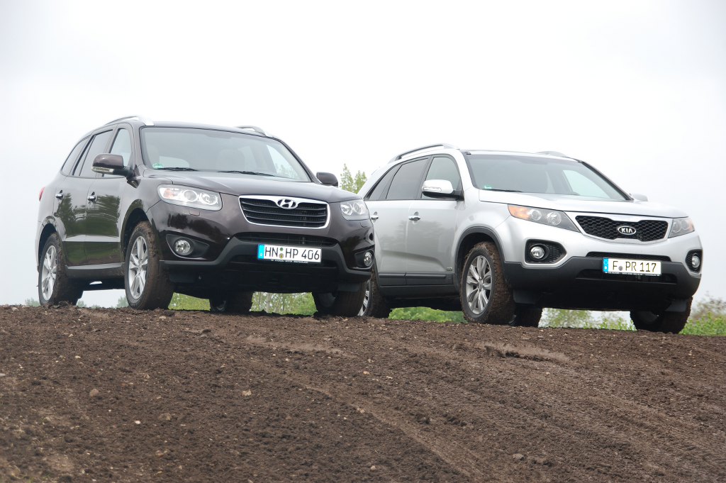 SUV-Duell Hyundai Santa Fe 2.2 CRDi 4WD vs. Kia Sorento 2.2 CRDi AWD: Koreanische Bruderschaft fürs Grobe