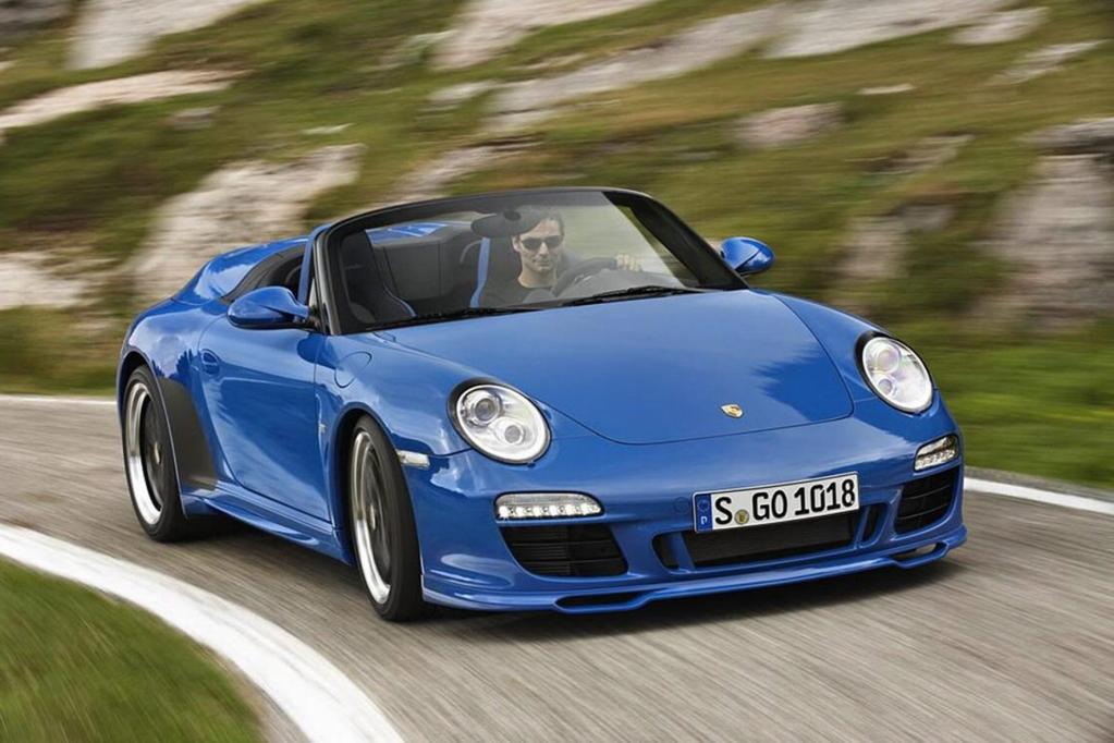 Aus Europa nach L.A. kommt auch die neuen Porsche-911-Versionen Speedster. 