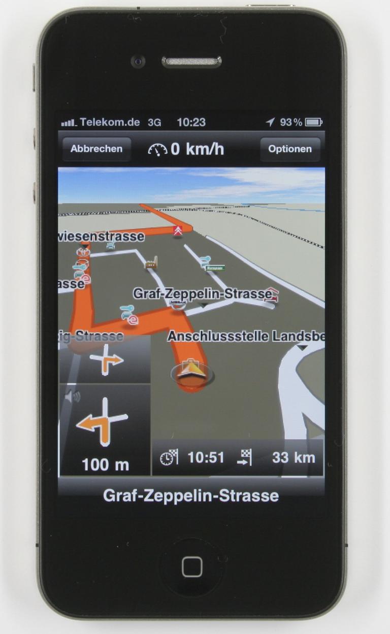 Die Navigationssoftware MN 7 von Navigon hat im ADAC-Test auf dem iPhone 4 die Bestnote „gut“ (1,7) erhalten.