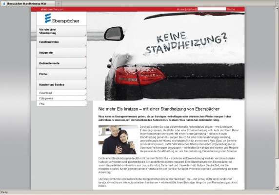Eberpächer richtet Internetseite zu Standheizungen ein