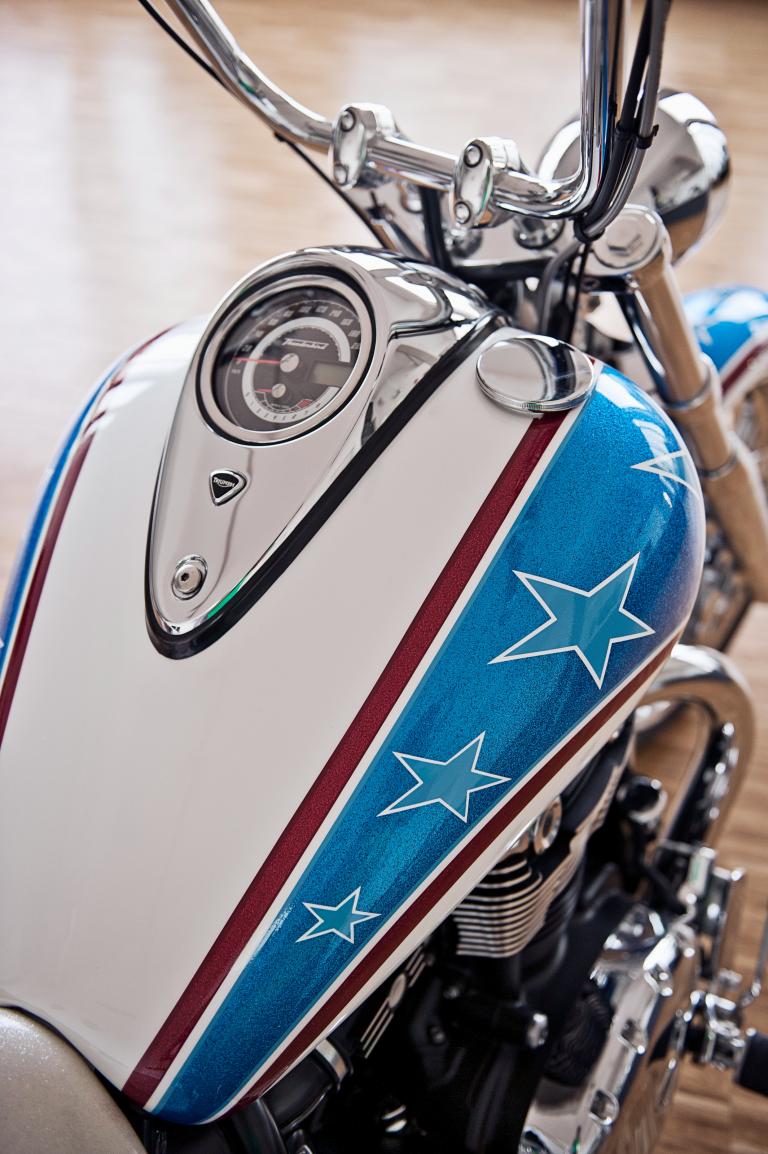 Einzelstück: Triumph Thunderbird „Dennis-Hopper-Tribute“.
