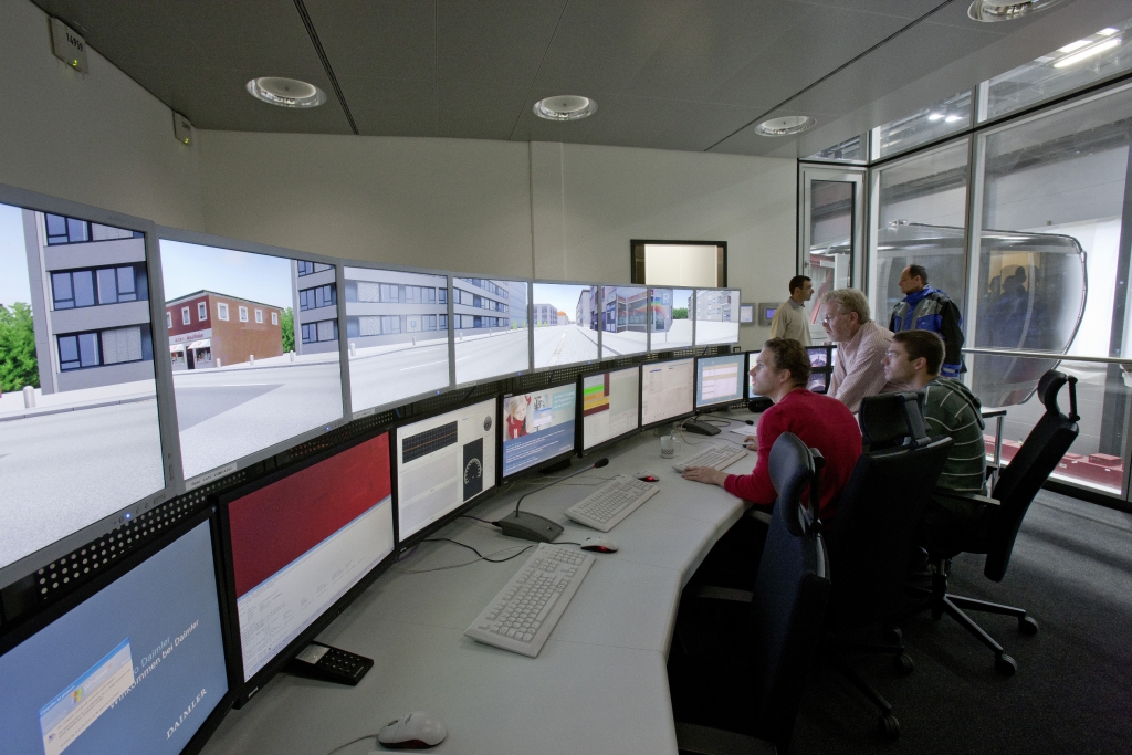 Fahrsimulator der Daimler AG in Sindelfingen.
