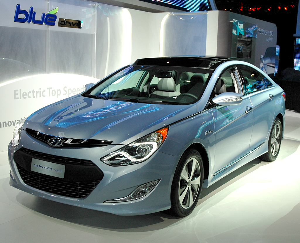 Hyundais Mittelklasse-Sonata gerade bei der Autoschau in Los Angeles. 