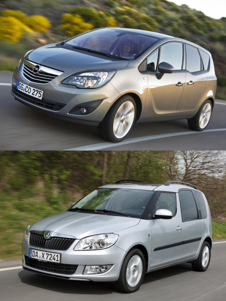 Raumwunder im Vergleich: Opel Meriva gegen Skoda Roomster 