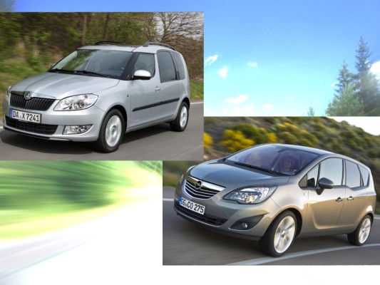 Raumwunder im Vergleich: Opel Meriva gegen Skoda Roomster 
