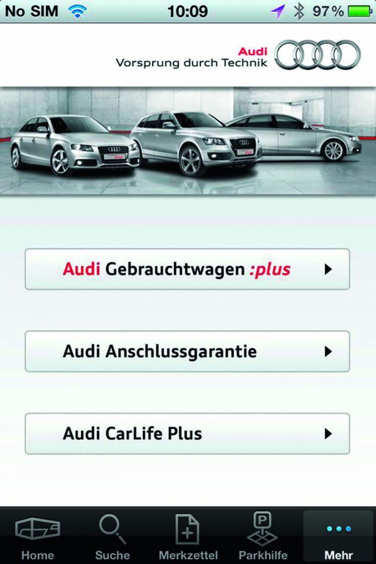Audi bietet App zur Gebrauchtwagenbörse