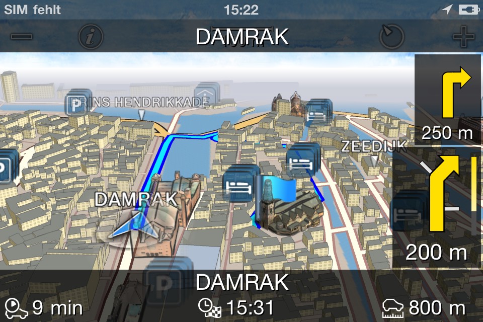 Bosch Navigation App - Amsterdam (iPhone).