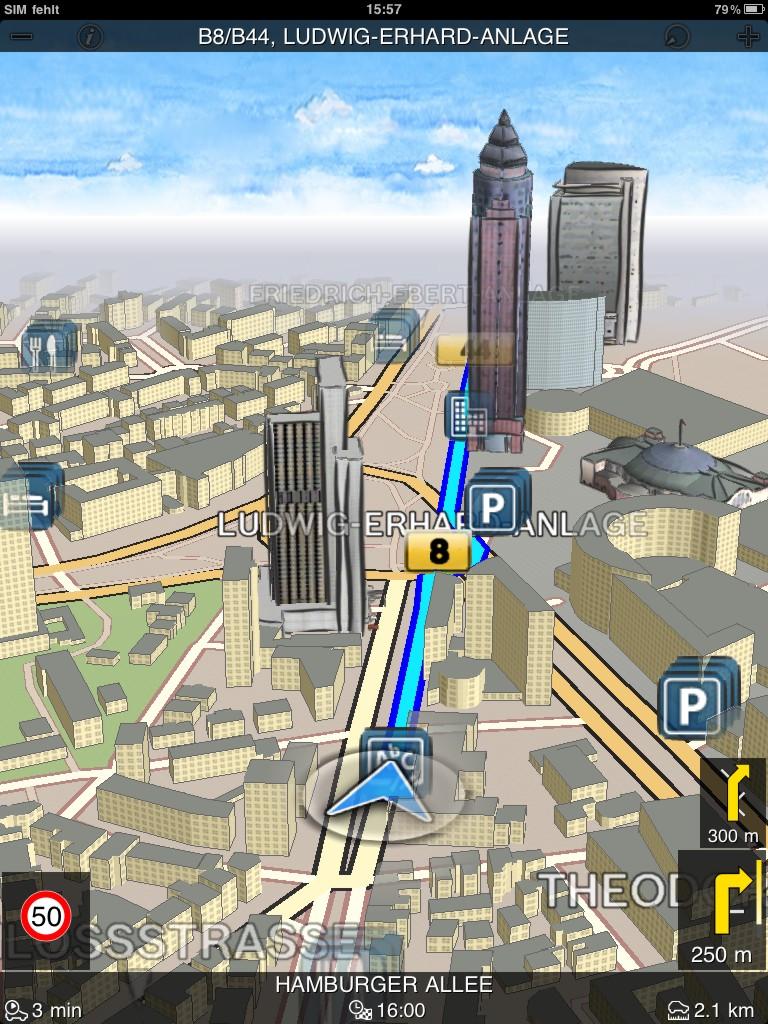 Bosch Navigation App - Frankfurt (Pad).