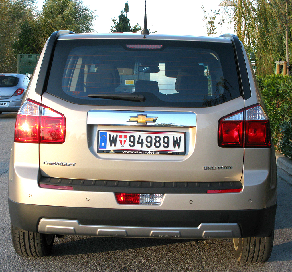 Chevrolet Orlando: Blick auf die Heckpartie. 