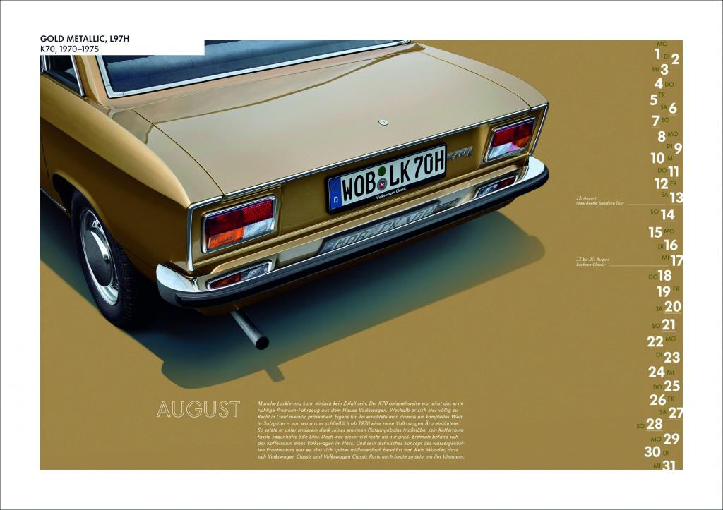 Der neue Volkswagen Classic Kalender 2011 ist da