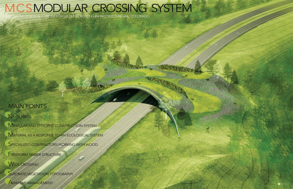 Design-Wettbewerb: Autobahnüberquerung für Tiere