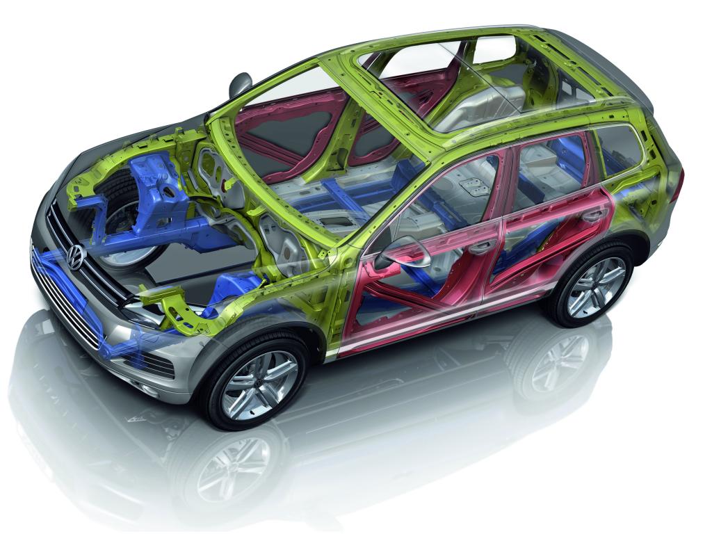 Karosseriestruktur des Volkswagen Touareg.