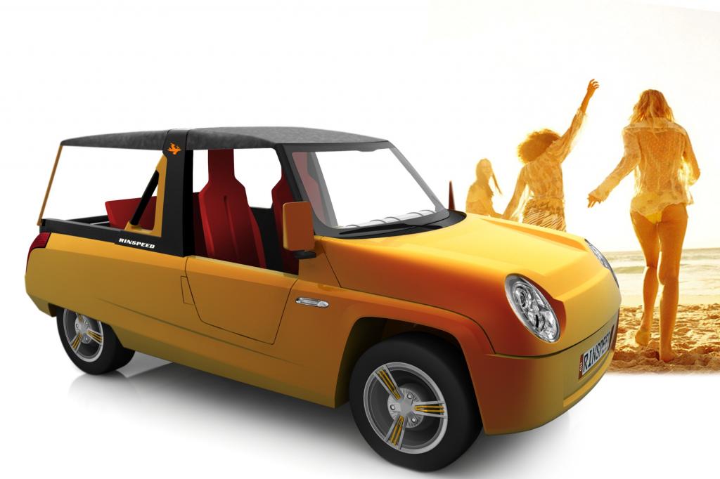 Mit dem Elektroauto Bamboo kommt Rinspeed zum Genfer Salon