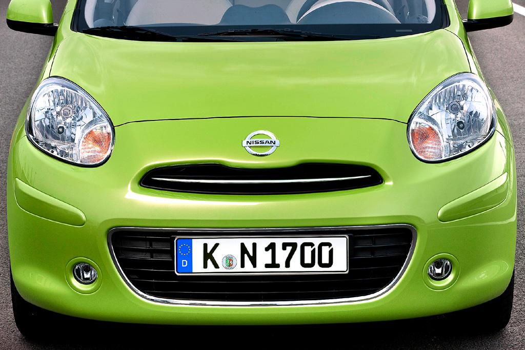 Nissan Micra: Blick auf die Frontpartie. 
