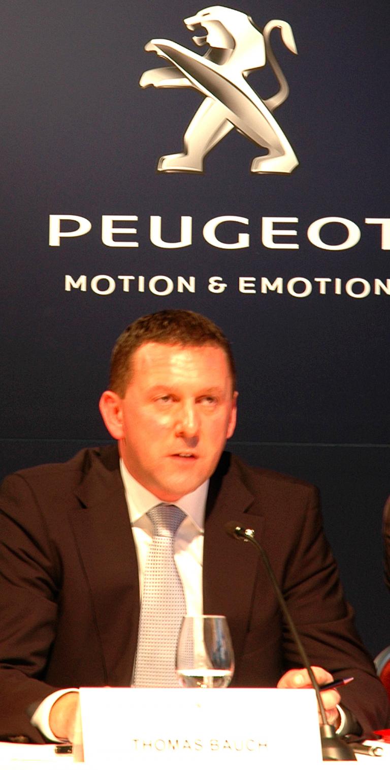 Peugeot-Deutschland-Chef Thomas Bauch bei der Präsentation in Wiesbaden, in der ... 