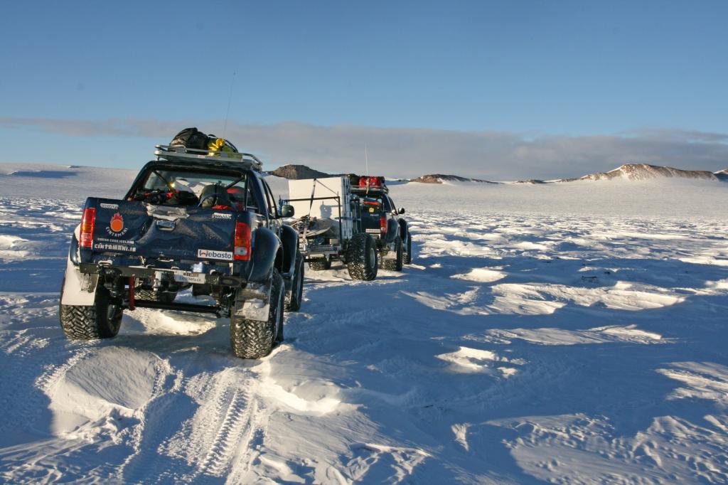 Toyota Hilux in der Antarktis.