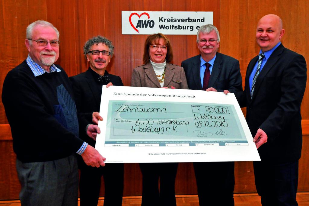 Volkswagen-Mitarbeiter spenden an AWO-Kreisverband