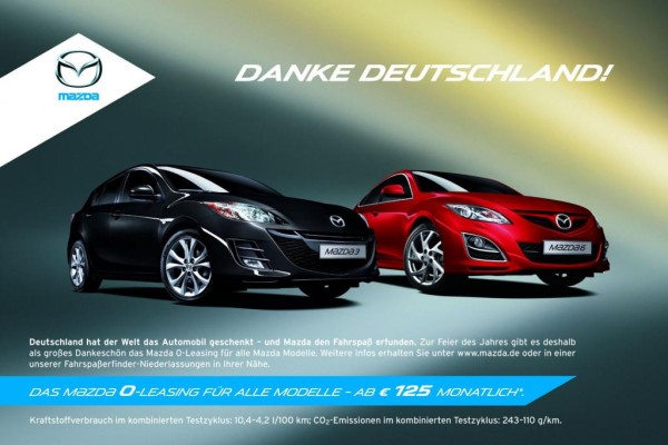 125 Jahre Auto - Mazda spendiert Sonderleasing