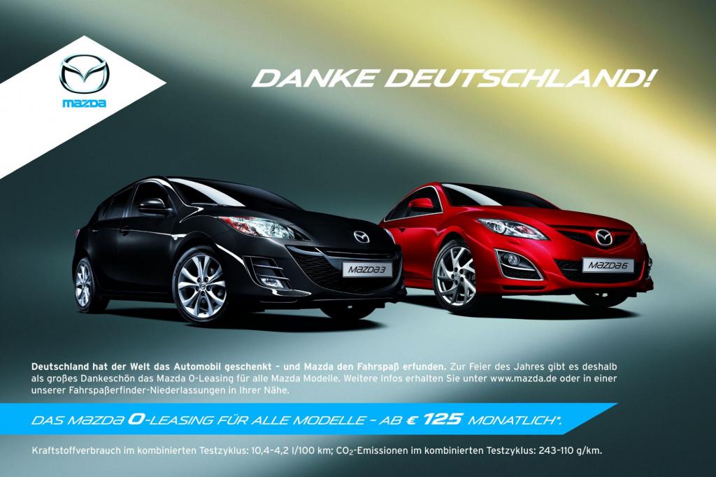 125 Jahre Auto - Mazda spendiert Sonderleasing