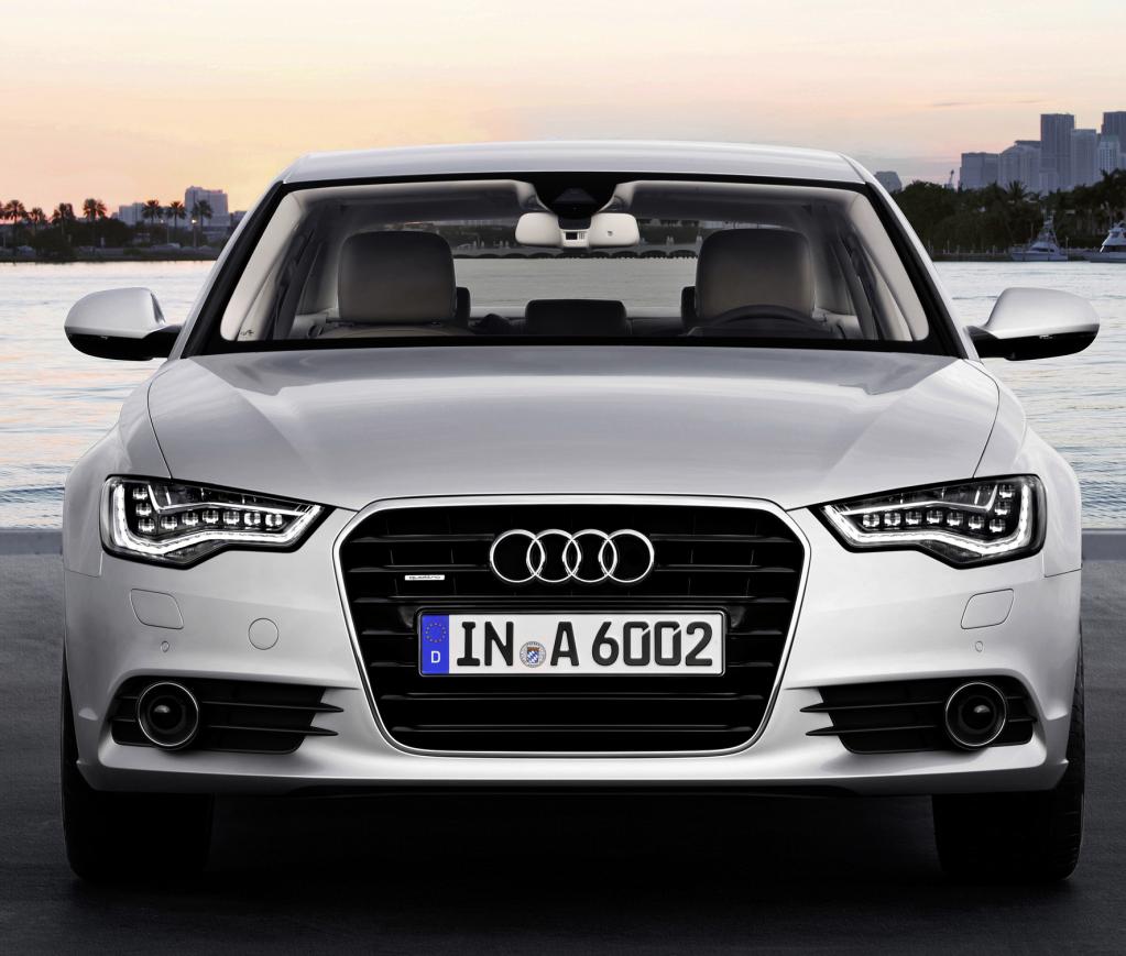 Audi A6: Blick auf die Frontpartie der oberen Mittelklasse der Ingolstädter. 