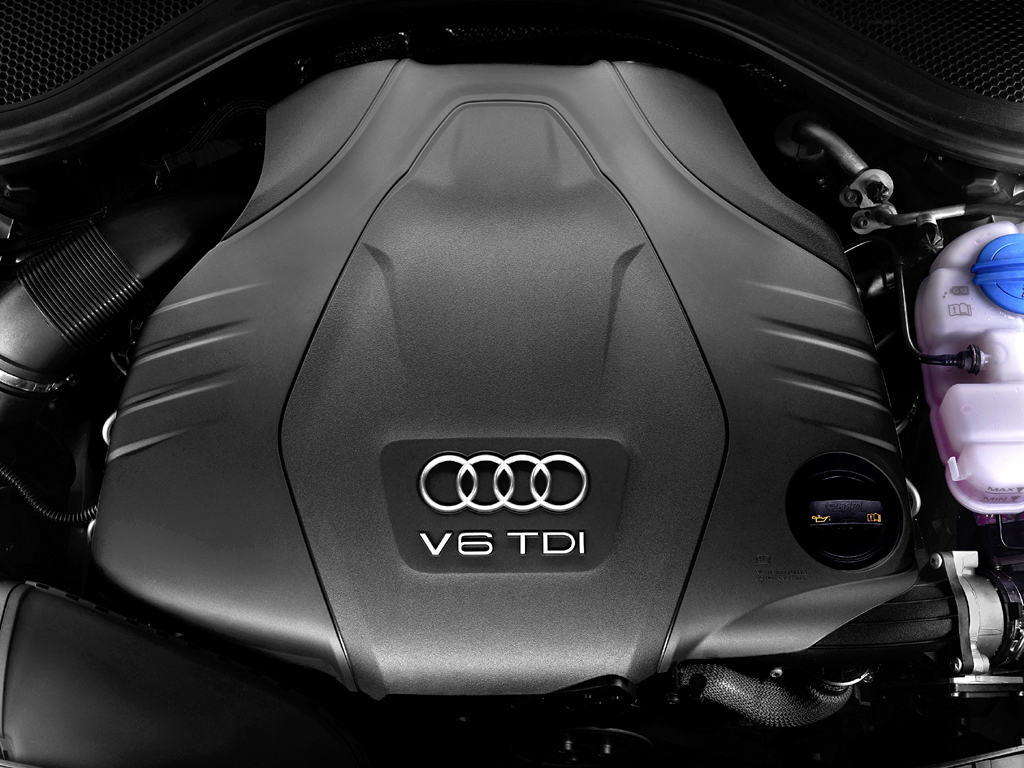 Audi A6: Blick unter die Motorhaube, hier eines Sechszylinder-Turbodiesels. 
