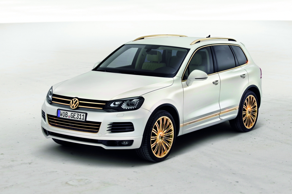 Der Touareg Gold Edition ist tatsächlich mit 24-karätigem Gold veredelt...