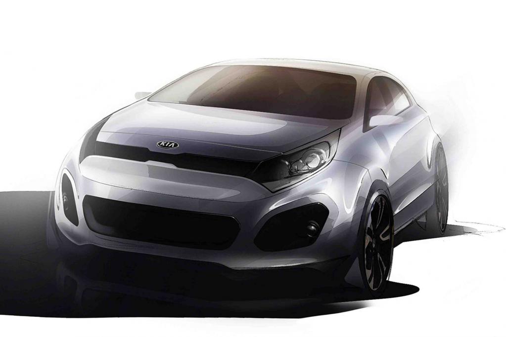 Der neue Kia Rio bekommt eine aggressivere Front. 