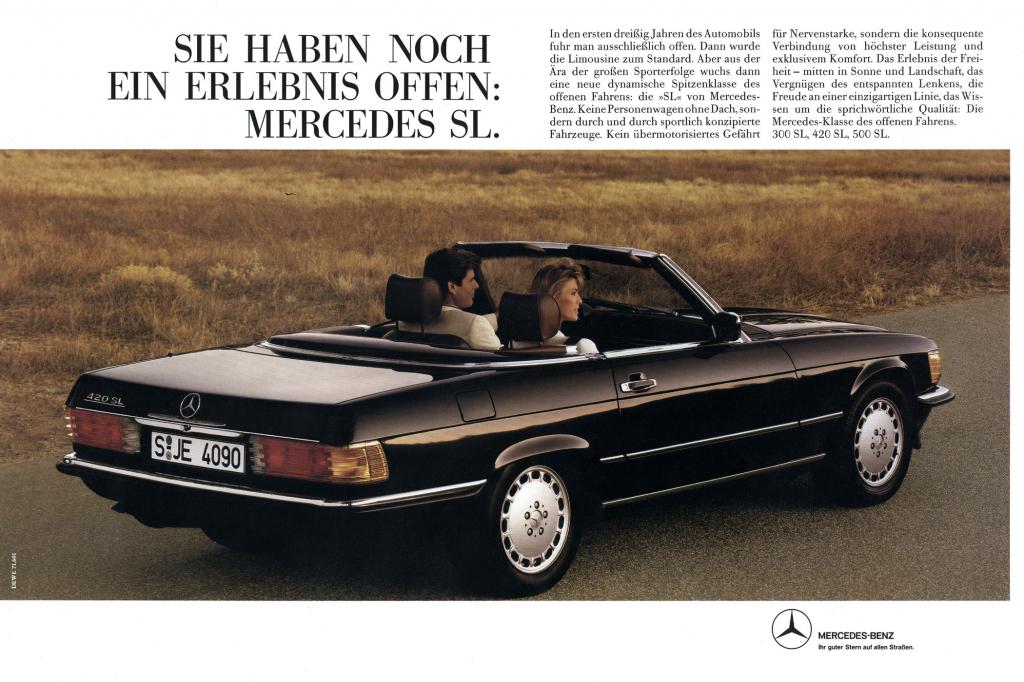 Mercedes Benz SL-Werbung, 1986