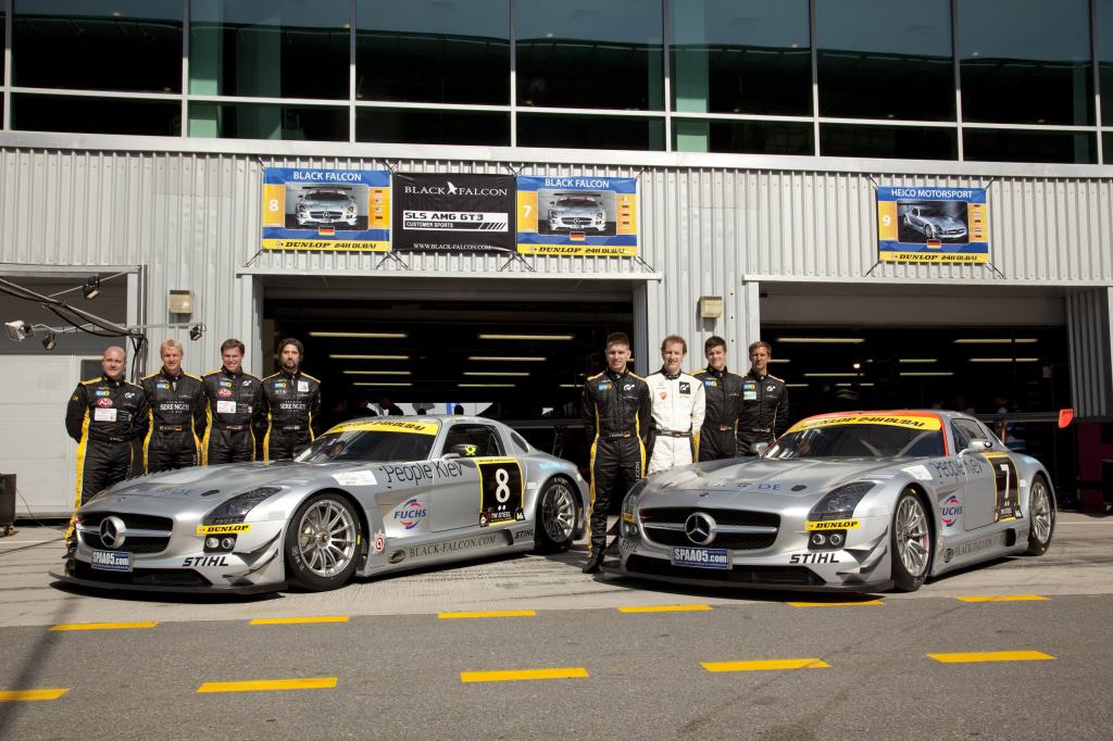 Mercedes-Benz SLS AMG GT3 beim 24-Stunden-Rennen von Dubai.