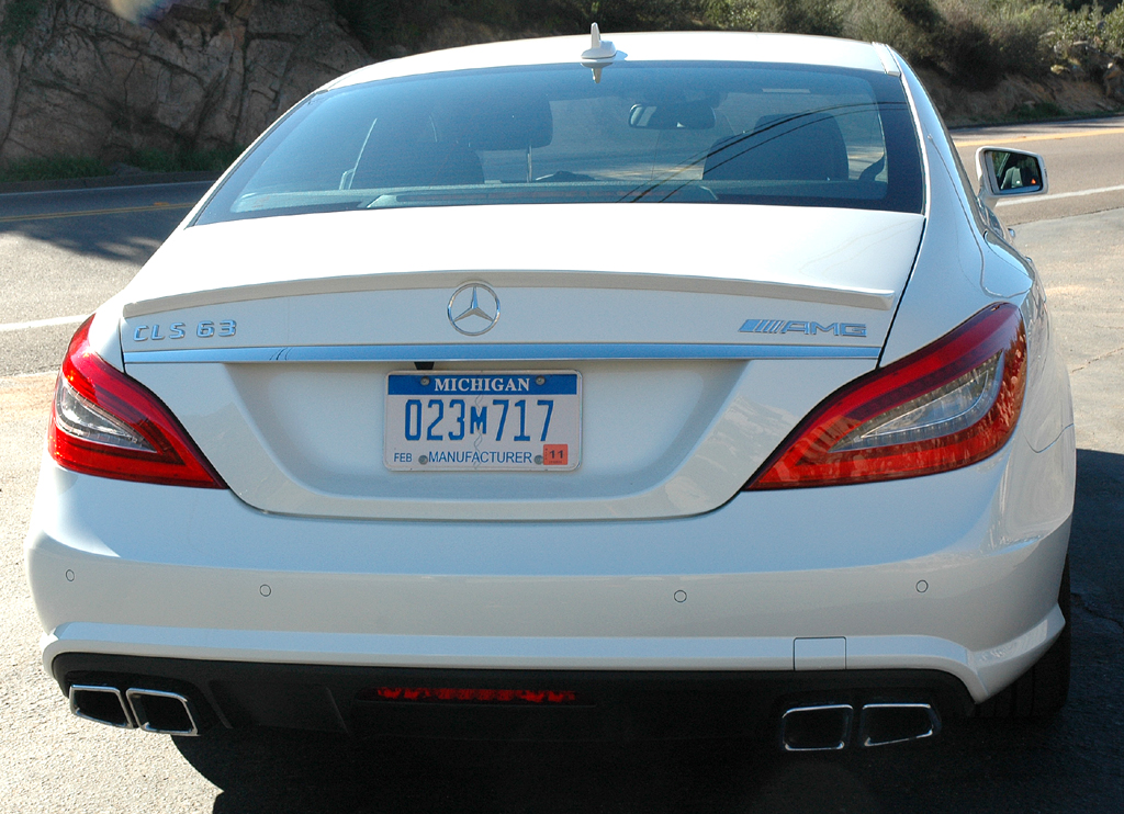 Mercedes CLS 63 AMG: Blick auf die Heckpartie des Viertürers. 