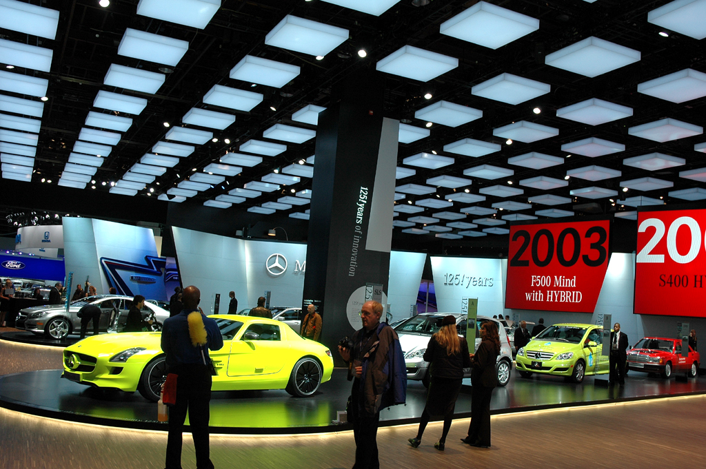 Mercedes in Detroit: Blick auf den Stand der Schwaben bei der Autoschau. 