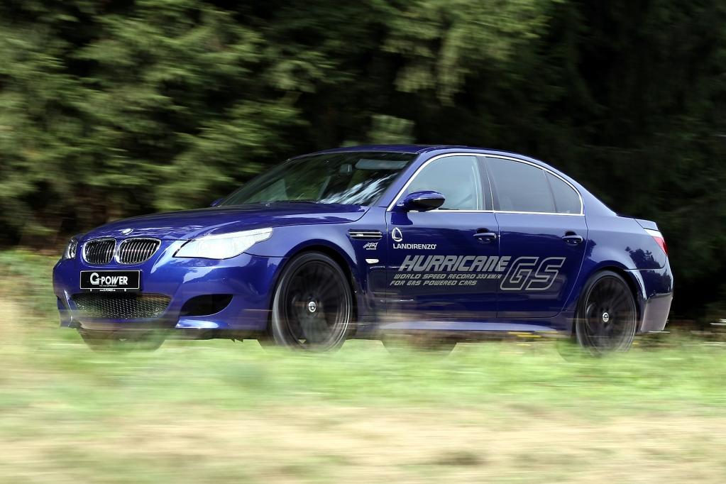 Weltrekordler: Der Flüssiggas-M5 bringt es auf eine Höchstgeschwindigkeit von 333 km/h. 