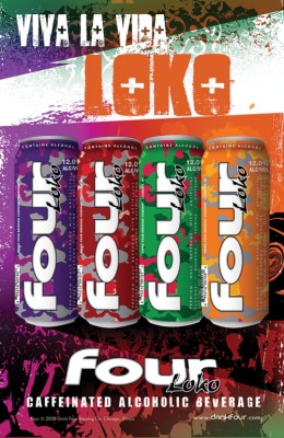 Werbung für den alkoholischen Energy-Drink 