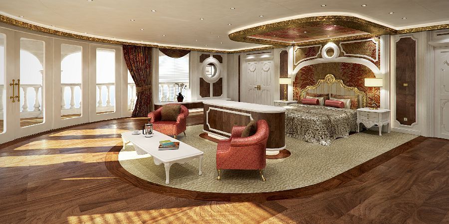 Blick auf die Gäste-Suite, Bild: Yacht Island Design