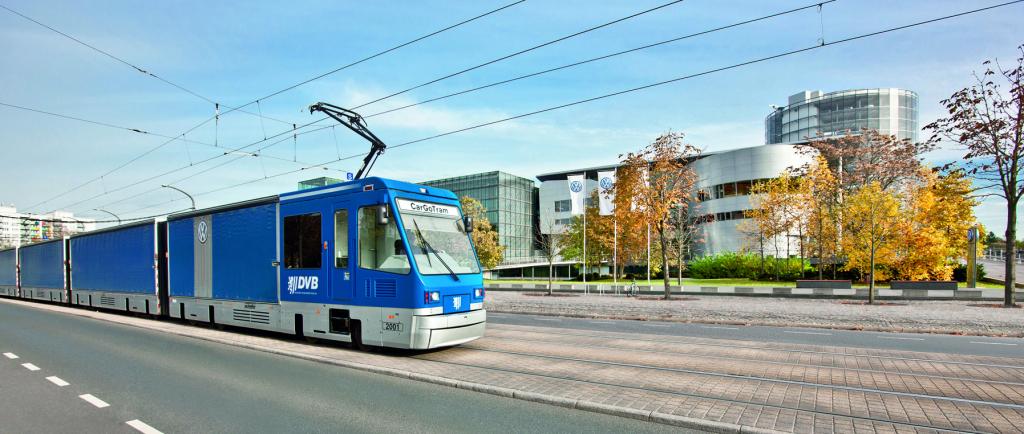 Cargotram in Dresden.