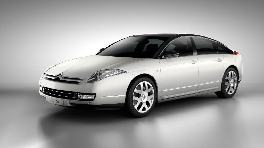 Citroen C6 Noir et Blanc.